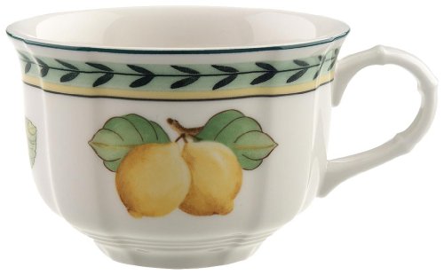 Villeroy and Boch French Garden Fleurence - Taza de café o de té con diseño de Frutas, 0,20 l, Color Blanco