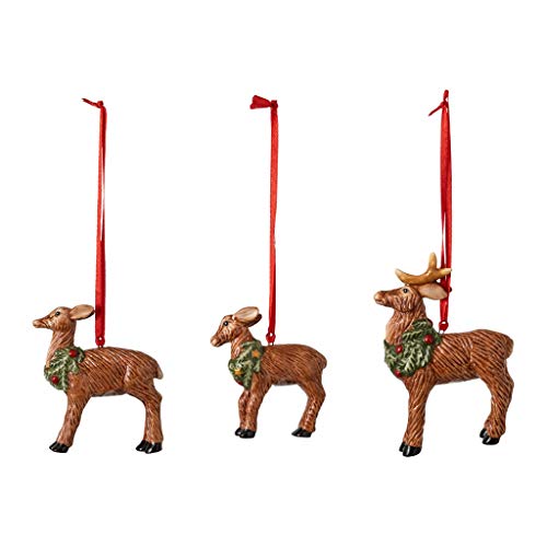 Villeroy & Boch - Nostalgic Ornaments Adornos de Familia de Ciervos, 3 Piezas, Fascinante Conjunto de Figuras Decorativas de Porcelana de Pasta Dura, Multicolor, 7 x 6 cm Villeroy & Boch - Nostalgic Ornaments Adornos de Familia de Ciervos, 3 Piezas, Fascinante Conjunto de Figuras Decorativas de Porcelana de Pasta Dura, Multicolor, 7 x 6 cm