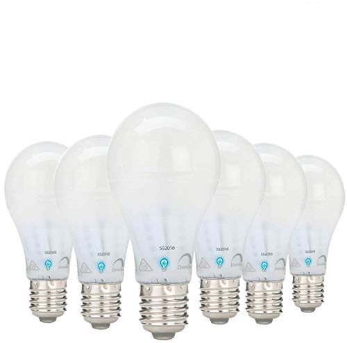 VIRIBRIGHT - 6 bombillas LED de 6,5 W, CRI ≥ 90 RA, luz blanca cálida, 2700 K, 600 lm, A60, intensidad regulable, 320°, en lugar de 40 W, 50 W, 60 mm