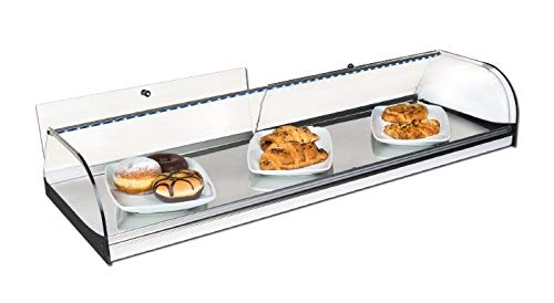 Vitrina expositora alimentos, ideal barra bar para los aperitivos, cristal curvo y iluminación LED Vitrina expositora alimentos, ideal barra bar para los aperitivos, cristal curvo y iluminación LED