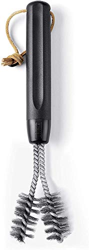 Weber 6495 - Cepillo para parrillas en forma “Y” para facilitar la limpieza de las rejillas de hierro colado vitrificado, negro