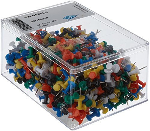 Wedo 054600 - Caja de chinchetas marcadoras (600 unidades), varios colores
