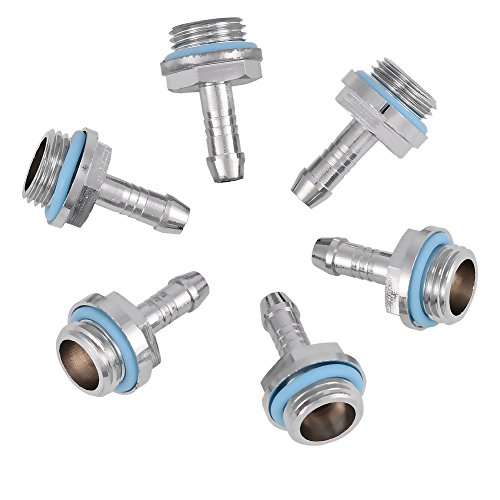 Wendry PC Conector de Espiga de Refrigeración por Agua, Conexión de Cobre de Refrigeración por Agua, Conector de Doble Contacto con Rosca para Sistema de Enfriamiento por Computadora (6 PCS)(9mm) Wendry PC Conector de Espiga de Refrigeración por Agua, Conexión de Cobre de Refrigeración por Agua, Conector de Doble Contacto con Rosca para Sistema de Enfriamiento por Computadora (6 PCS)(9mm)