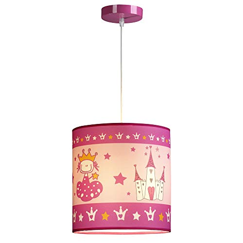 Wonderlamp W-A000123 Lámpara de techo infantil Princesa, Color Rosa