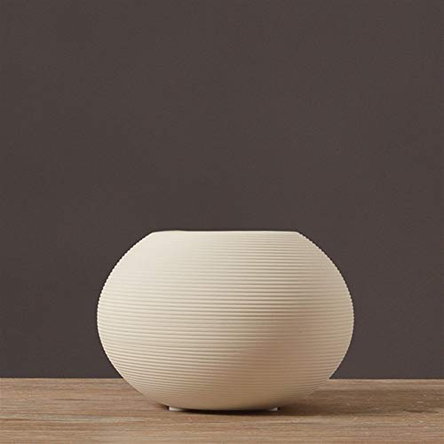 WQQ Porcelana Nueva Creatividad Estilo Moderno floreros Blancos jarrones de cerámica for Regalos de Boda de la decoración del hogar (Color : B)
