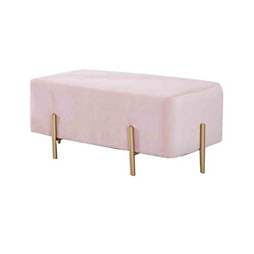 YCSD Rectángulo Otomano Banco con Piernas Doradas Taburete De Tocador Sofá Taburete Taburete De Cabecera,para Muebles De Dormitorio,86 X 42 X H 40 Cm (Color : Pink) YCSD Rectángulo Otomano Banco con Piernas Doradas Taburete De Tocador Sofá Taburete Taburete De Cabecera,para Muebles De Dormitorio,86 X 42 X H 40 Cm (Color : Pink)