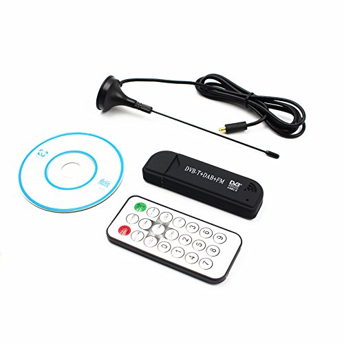 ZEERKEER Mini TV Digital portátil USB 2.0 TV Stick DVB-T + Dab + FM + SDR RTL2832U + R820T Admite Receptor de sintonizador de SDR