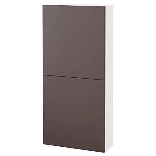Zigzag Trading Ltd IKEA BESTA - Armario de Pared con 2 Puertas Blanco/marrón Oscuro valviken