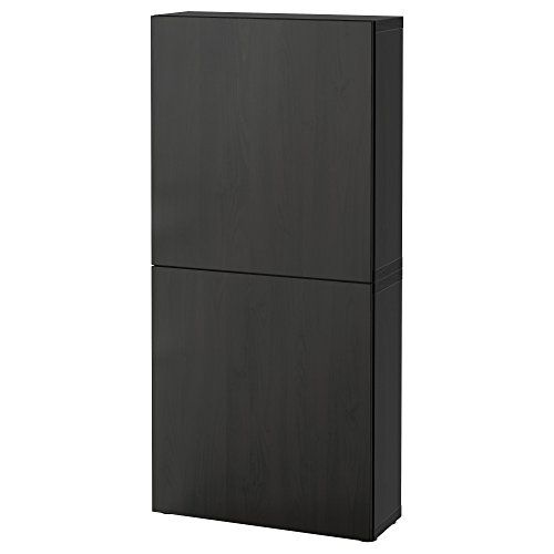 Zigzag Trading Ltd IKEA BESTA - Armario de Pared con 2 Puertas Lappviken Negro-marrón