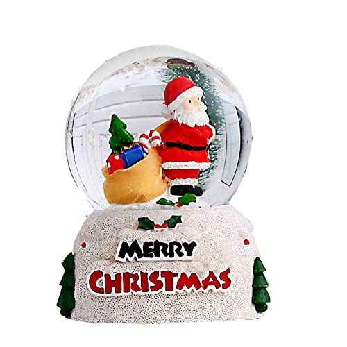 Zoomarlous Bola de cristal con diseño de muñeco de nieve de Papá Noel