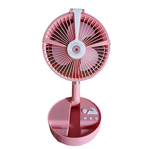 ZS ZHISHANG Table Fan Desk Fan with 3 Speed Oscillating Stand Fan Low Noise Adjustable Height USB Rechargeable Fan