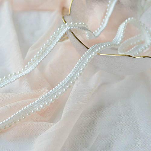 1 cm de ancho de algodón blanco bordado de cuentas de encaje collar de cinta de cuello puños guipure encaje de boda accesorios de costura