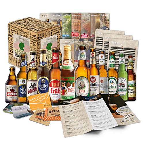 12 Cervezas alemanas en caja de regalo para él, padre, abuelo, amigo, novio, Día del Padre, cumpleaños, Navidad, Pascua, aniversario