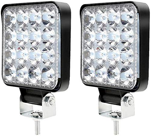 2 PCS Faros de Trabajo LED Tractor 12V/24V Luz de Trabajo Cuadrados Disipación de Calor Impermeable para SUV/UTV/ATV Excavadora Camión Coche 2 PCS Faros de Trabajo LED Tractor 12V/24V Luz de Trabajo Cuadrados Disipación de Calor Impermeable para SUV/UTV/ATV Excavadora Camión Coche