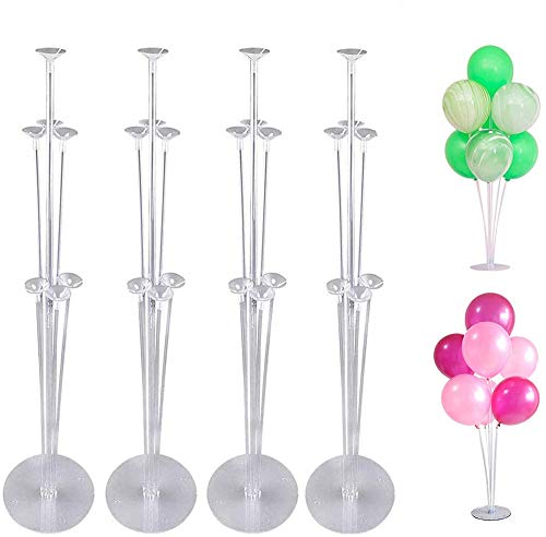 4 Juegos de Kit de Soporte de Globo Transparente, para Decoración de Boda Cumpleaños Fiesta Celebración Accesorios de Globos