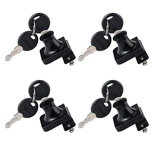 4 Piezas Cerradura de Puerta del Vidrio, Cerradura de seguridad para puerta de cristal de Doble o individual apertura para gabinete, apto para puertas de cristal de 5-8 mm (Negro) 4 Piezas Cerradura de Puerta del Vidrio, Cerradura de seguridad para puerta de cristal de Doble o individual apertura para gabinete, apto para puertas de cristal de 5-8 mm (Negro)