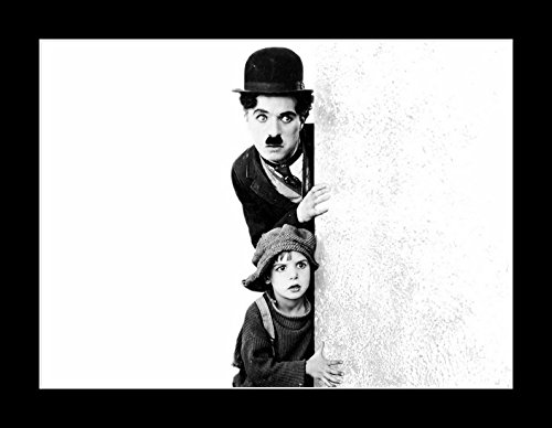 8 x 10 TODOS LOS madera foto enmarcada Coogan, Jackie (Kid, The) y Charlie Chaplin 11 x 14