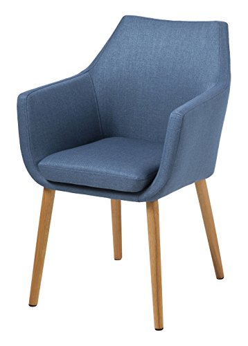 AC design furniture 59329 sillón Trine, 58 x 84 cm, funda de asiento/respaldo de tela Corsica colour azul