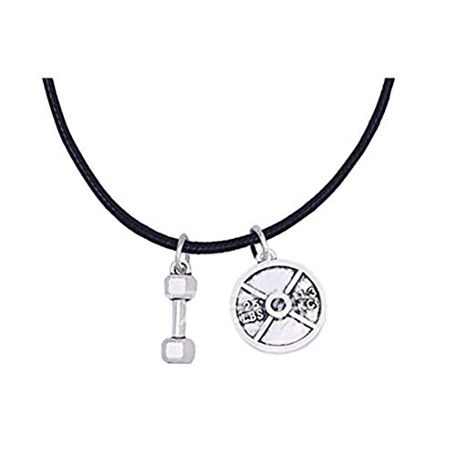 Accesorios hechos a mano para pesas de 25 lb (11 kg), collar con mancuernas, joyería de fitness, pérdida de peso Accesorios hechos a mano para pesas de 25 lb (11 kg), collar con mancuernas, joyería de fitness, pérdida de peso