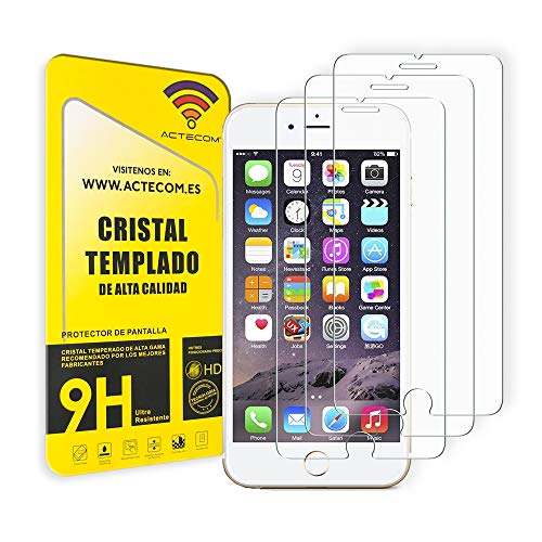 ACTECOM Pack de 3 Protector de Pantalla Compatible con iPhone 6/7 / 8 / SE 2020 de 4,7" Cristal Templado CASE FRIENDLY 9H 2.5D (3 uds.) ACTECOM Pack de 3 Protector de Pantalla Compatible con iPhone 6/7 / 8 / SE 2020 de 4,7" Cristal Templado CASE FRIENDLY 9H 2.5D (3 uds.)
