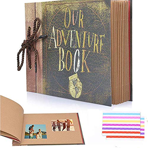 Álbum de Fotos Our Adventure Book DIY Álbum de Recortes 80 Páginas 29X15cm Libro de Invitados Boda Aniversario Regalo del día de San Valentín