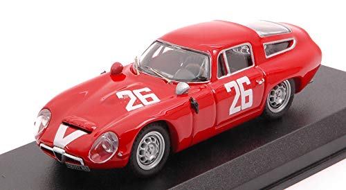 Alfa Romeo TZ1 N.26 1000 KM MONZA 1965 Plataforma sala 1:43 – Best Model – Coche Competición – Die Cast – Modelo de coche