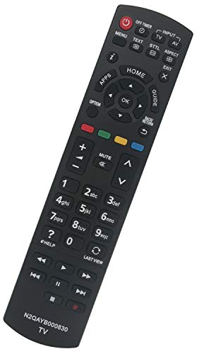 ALLIMITY N2QAYB000830 Control Remoto reemplazado por Panasonic Viera LCD LED TV TX-L32EN63 TX-50AS500Y TX-39ASW504 TX-42AS500E TX-42AS600EW TX-L42E6EK TX-39AS600Y TX-39ASW604 TX-42AS500Y TX-42AS600Y