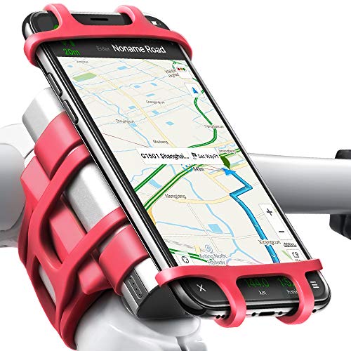 ANCwear Bike Phone Holder, 4-in-1 Portable Charger and Phone Mount for Bicycle Motorbike, Adjustable Silicon Motorcycle Phone Mount for iPhone X/XS /6/7/8,Samsung,Huawei