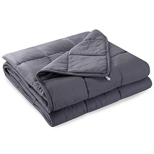 Anjee Gravity Weged Blankets Ideal para Adultos sufren de sueño, ansiedad | Mantas Pesadas con Material de algodón y Perlas de Vidrio (6.8 kg por Persona de 55 a 100 kg Individual, 150 x 200 cm)