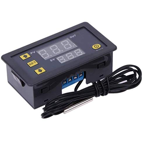 ARCELI Alarma de Alta Temperatura del regulador del Metro del regulador de Temperatura del termóstato del LCD Digital 12V 20A W3230