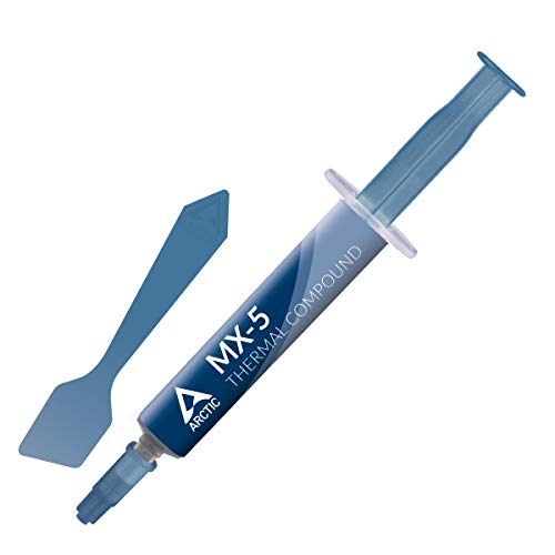 ARCTIC MX-5 (4 g, Espátula Incl.) - Pasta térmica de Calidad para Todos los refrigeradores de CPU, conductividad térmica Extremadamente Alta, Baja Resistencia térmica, Larga Durabilidad, sin Metales ARCTIC MX-5 (4 g, Espátula Incl.) - Pasta térmica de Calidad para Todos los refrigeradores de CPU, conductividad térmica Extremadamente Alta, Baja Resistencia térmica, Larga Durabilidad, sin Metales