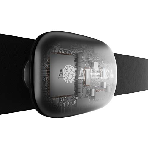 Atletica A5, Monitor de frecuencia cardíaca, los Tres estándares en un cinturón 5,3 kHz, Bluetooth y Ant+. Compatible con más de 100 apps de Fitness, Smartphones y máquinas de Cardio Atletica A5, Monitor de frecuencia cardíaca, los Tres estándares en un cinturón 5,3 kHz, Bluetooth y Ant+. Compatible con más de 100 apps de Fitness, Smartphones y máquinas de Cardio