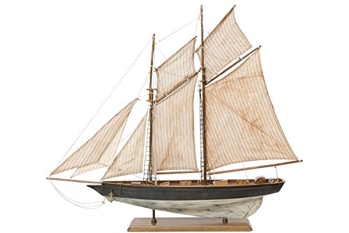aubaho Modelo del velero yate de Vela Barco de Madera Modelo de Nave 85cm no Hay Kit