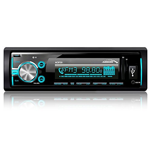 Audiocore AC9720 APT-X - Reproductor de medios digitales para coche Bluetooth MP3/WMA/SD/USB Radio RDS Panel desmontable