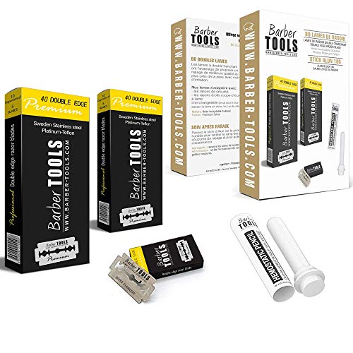 ✮ BARBER TOOLS ✮ Doble hoja de afeitar de calidad superior para máquina de afeitar y navaja. Hoja de doble filo. ✮ BARBER TOOLS ✮ Doble hoja de afeitar de calidad superior para máquina de afeitar y navaja. Hoja de doble filo.