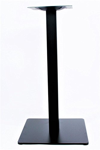 Base de mesa, 75 cm, base de la mesa, marco de acero inoxidable, negro, pie cuadrado,"Hannover"