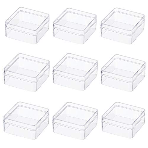 BENECREAT 10 Pack Cajita de Almacenamiento Contenedores de Plástico de Alta Transparencia 6x6x3cm para Artículos de Belleza, Cuentas Pequeñas, Hallazgos de Joyería y Otros Artículos Pequeños BENECREAT 10 Pack Cajita de Almacenamiento Contenedores de Plástico de Alta Transparencia 6x6x3cm para Artículos de Belleza, Cuentas Pequeñas, Hallazgos de Joyería y Otros Artículos Pequeños