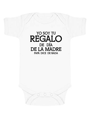 Body de Manga Corta para bebé - Regalo para Mama en el Día de la Madre 9-12 Mes Blanco Body de Manga Corta para bebé - Regalo para Mama en el Día de la Madre 9-12 Mes Blanco