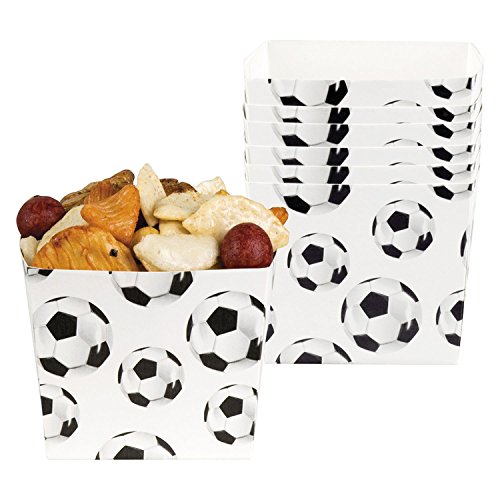 Boland 62510 - Cuencos para aperitivos (12 x 10 x 10 cm), diseño de fútbol, color blanco y negro