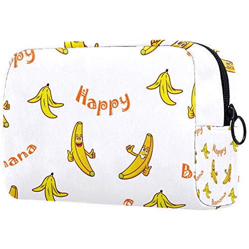 Bolso organizador de cosméticos para mujer con cremallera de 19 x 7 x 12 cm, diseño geométrico negro y amarillo Bolso organizador de cosméticos para mujer con cremallera de 19 x 7 x 12 cm, diseño geométrico negro y amarillo
