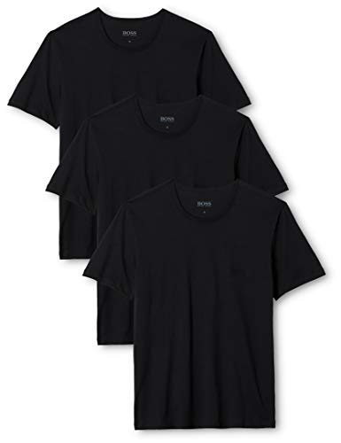 BOSS T-Shirt RN 3p Co Camiseta para Hombre, Negro (Black), X-Large, pack de 3