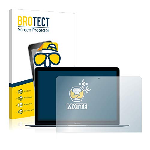BROTECT Protector Pantalla Anti-Reflejos Compatible con Apple MacBook 12" (Principios de 2015) (2 Unidades) Pelicula Mate Anti-Huellas