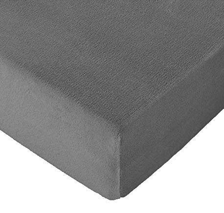 Cabetex Home - Sábana Bajera Ajustable de coralina - Extremadamente Suave, Ligera y cálida - Altura Especial de 30 cm - Largo Especial de 200 cm (Gris, 150_x_190/200 cm)