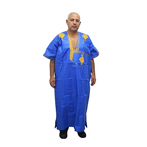 Caftán chilaba djellaba Modelo Sahara Tuareg para Hombre, Mide de Ancho 80 cm y Largo 140 cm Aproximadamente, Marruecos, Mauritania