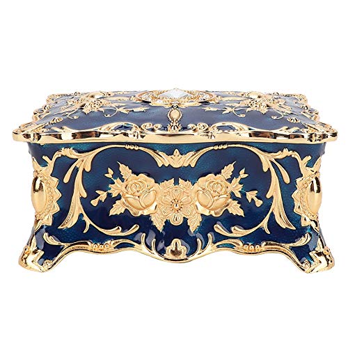 Caja de almacenamiento de joyas-Colección de dos capas decorativa antigua Caja de almacenamiento de joyas para mujeres Caja de almacenamiento de joyas-Colección de dos capas decorativa antigua Caja de almacenamiento de joyas para mujeres