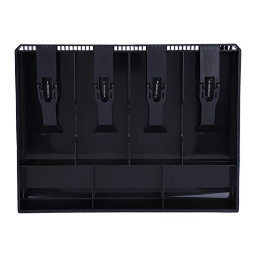 Caja registradora ABS con 4 billetes y 3 monedas Caja de almacenamiento de dinero para uso comercial(negro) Caja registradora ABS con 4 billetes y 3 monedas Caja de almacenamiento de dinero para uso comercial(negro)