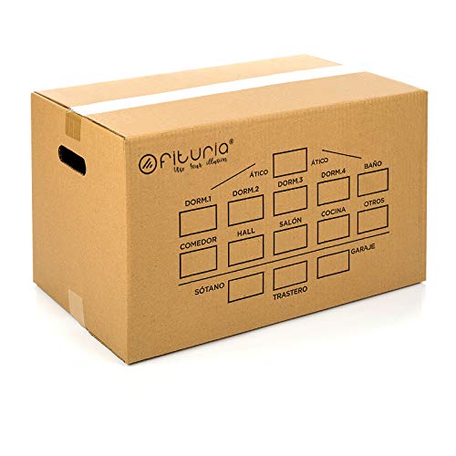 Cajas Carton Mundanza 500x300x300mm (10 UNIDADES) Cajas de Carton Grandes de Canal Doble Extraresistentes con Asas Integradas, Fabricadas en España Cajas Carton Mundanza 500x300x300mm (10 UNIDADES) Cajas de Carton Grandes de Canal Doble Extraresistentes con Asas Integradas, Fabricadas en España