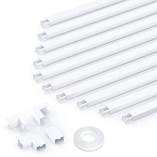 Canaleta para cables autoadhesiva, color blanco, para esconder un cable de red, cable de altavoz o cable de TV en casa o en la oficina – 10 x 400 mm, ancho 15 mm, altura 110 mm Canaleta para cables autoadhesiva, color blanco, para esconder un cable de red, cable de altavoz o cable de TV en casa o en la oficina – 10 x 400 mm, ancho 15 mm, altura 110 mm