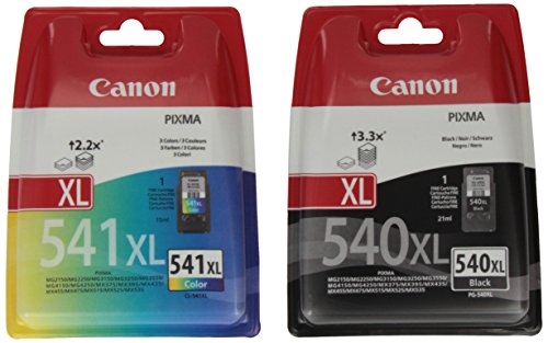 Canon PG-540XL+CL-541XL Cartucho de tinta original Negro XL y Tricolor XL para Impresora de Inyeccion de tinta Pixma Canon PG-540XL+CL-541XL Cartucho de tinta original Negro XL y Tricolor XL para Impresora de Inyeccion de tinta Pixma