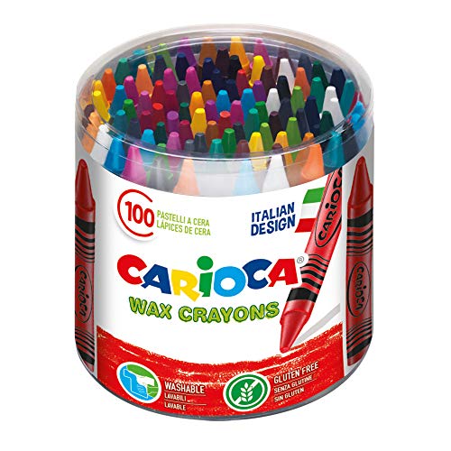 Carioca Wax | 42399 - Caja de Ceras, Colores Surtidos 100 Unidades